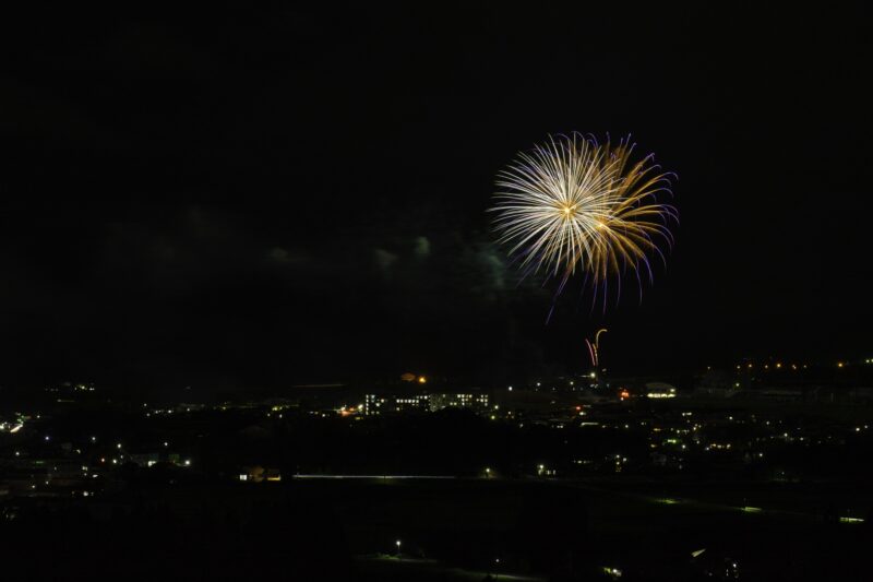 山之口どんどんまつり花火打ち上げ(宮崎県都城市)